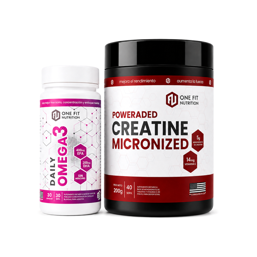Combo Enfoque: Omega 3 + Creatina Monohidrato 200g (10% OFF)