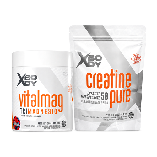 Combo rendimiento: Creatina Pura 300g + Vitalmag Trimagnesio (10% OFF)