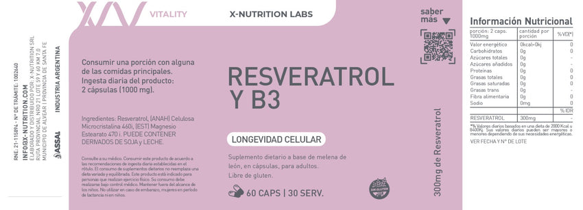 Resveratrol y B3